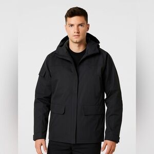 LACOSTE Men's Black Hooded Jacket